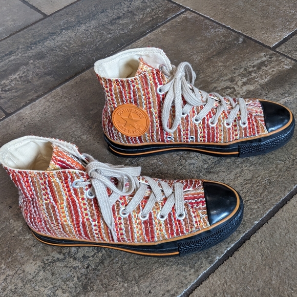 Converse Chuck Taylor All Star Retro Fabric High Top Sneakers Size 5 Ora… - Picture 12 of 16